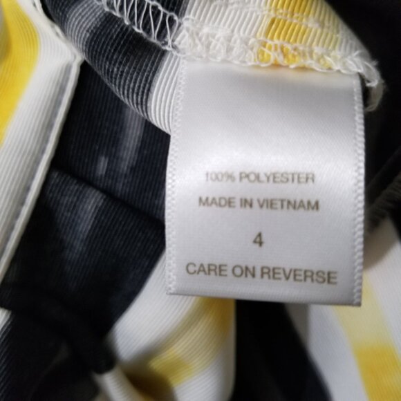 Eva Mendes Flared Skirt, Black & Yellow, size 4 - Picture 13 of 15